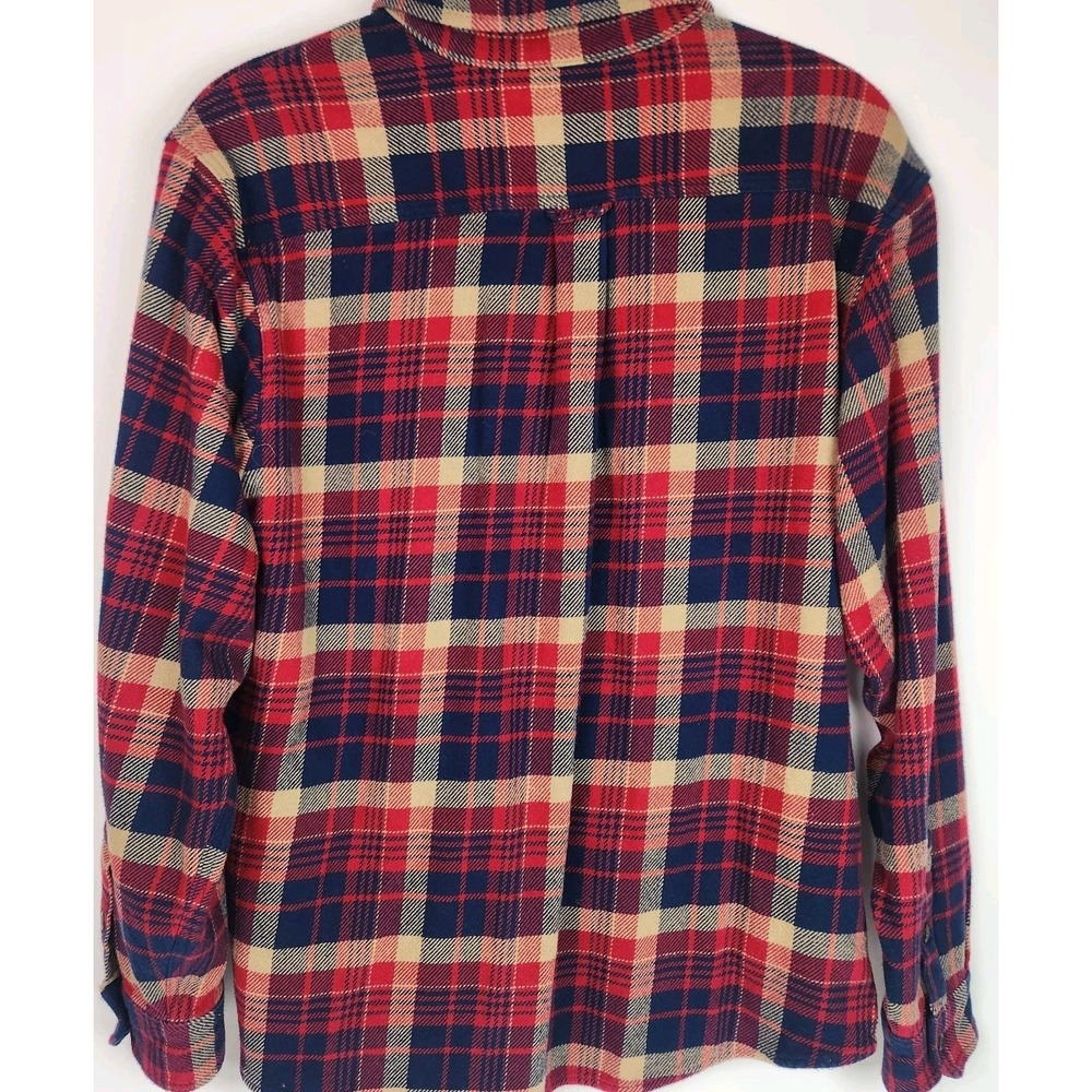 Orvis Mens Size XL Plaid Flannel Shacket Long Sleeve Button Up Pockets - Picture 3 of 7